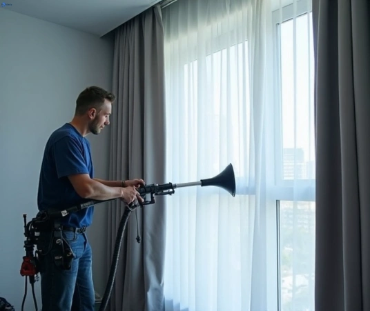 Professional residential curtain cleaning process equipment Matty Curtain Cleaning potts-hill-nsw